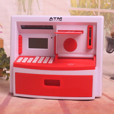 

2017 fashion exquisite ATM deposit and withdrawal machine deposit tank electric password paper money piggy bank creative gift