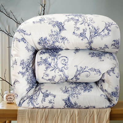 

Ying Xin was home textile core quilt winter padded warm feather velvet winter was covered mattress blue&white porcelain 200 230cm-55 kg