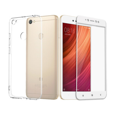 

【Shell film set】 millet red rice Note5A phone shell to send full-screen white steel film all-inclusive drop-resistant series soft shell / transparent