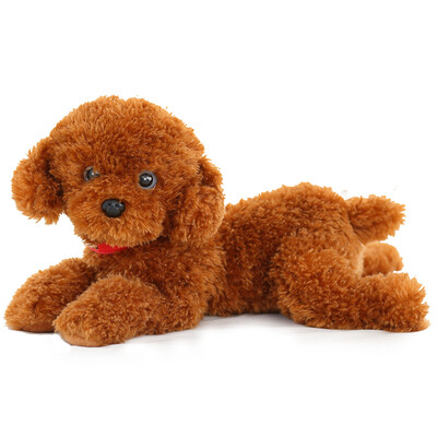 

Loong Horn Panda JL001A soft toy dog ​​Teddy dog ​​doll pillow lying brown 40cm