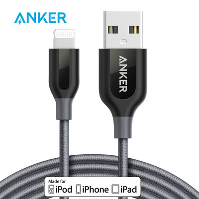 

Anker Anke MFi certification 76 5s Apple data line 09 meters gray pull car phone charger line power cord support iphone5 6s 7P SE ipad air mini