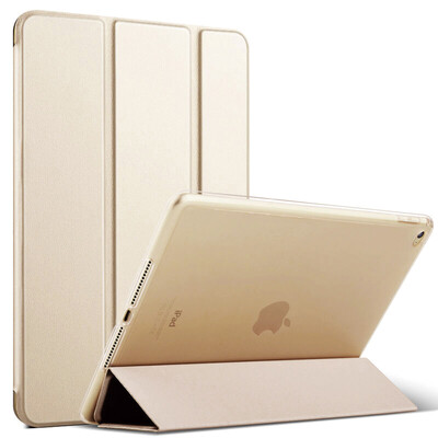 

ESCASE Apple Ipad 6 / воздух 2 защитного покрытие / оболочка таблетка ipad6 кожи кобура с ключами тройного сном кронштейн оболочка элегантных бороздками роскошных-золотые