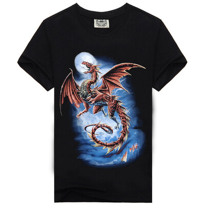 

MEN BONE 3D Personality trend T-shirt ，Dragon pattern