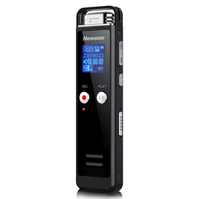 

Newman Newsmy voice recorder RV75 16G professional remote intelligent HD noise reduction portable mini portable PCM nondestructive recording learning training business conference interview law enforcement forensics MP3 player cool gray