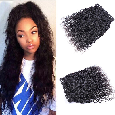 

Malaysian Virgin Hair 4 bundles Natural Wave Wet and Wavy Water Weave Human Hair Bundles Malaysian Natural Wave Virgin Hair