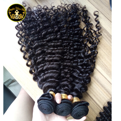 

Hot Sale Kason Peruvian Deep Curly Hair 3Bundles Virgin Human Hair Natural Color Can Be Colord