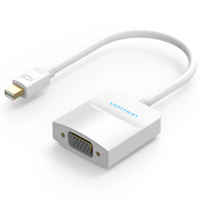 

VENTION MiniDP to VGA Converter Apple Air Pro Thunderbolt Interface Adapter Projector Extension Cable Mini DisplayPort Adapter White HBDWB