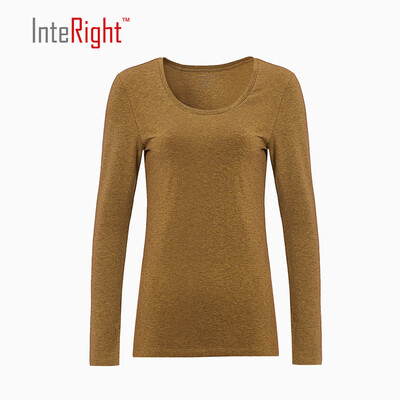 

INTERIGHT Women&39s round necklace basic models under the shirt turmeric M