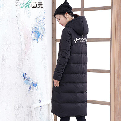 

Yan Man INMAN 2017 autumn&winter new three-dimensional embroidery in the long paragraph down jacket female 1863121710 midnight black