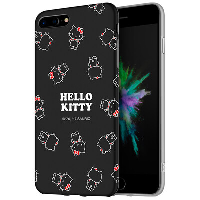 

Плюс отличная серия HelloKitty iphone8 / 7Plus телефона оболочка / защитный рукав яблоко 8 / 7Plus телефонных аппаратов мультфильма силиконовая мягкая оболочка падение сопротивление Katie Black Phantom