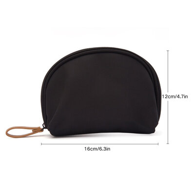 

Small Cosmetic Bag for Purse Handbag Makeup Organizer Bag with Compartments for Travel&Daily Use Black