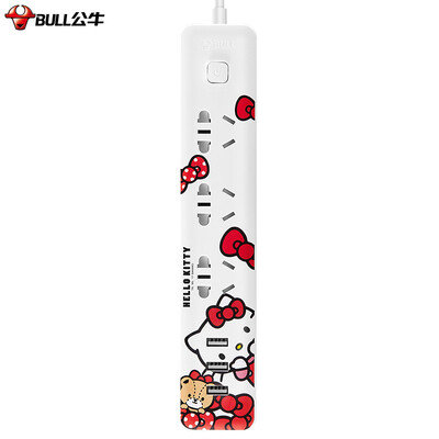 

Bull (БЫК) Hello Kitty GN-B403U новый национальный стандарт интеллектуальные зарядки приемник 3usb USB интерфейс / Strip / монтажная плата / контрольная лента 3 Общая общая длина 1,8 м