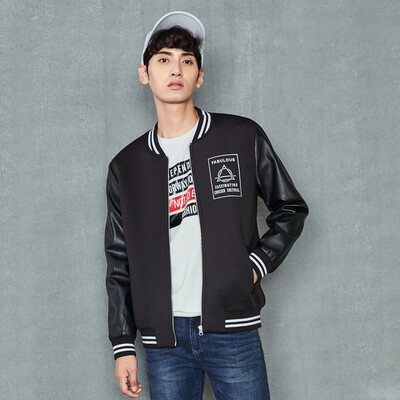

Semir Jackets Male 2017 Fall New Baseball Men Men Collar Split Personality Jacket 12316081316 Flower Gray S