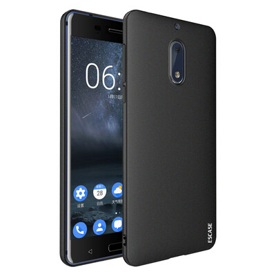 

ESCASE Nokia 6 mobile phone case Nokia 6 mobile phone sets Nokia mobile phone soft shell scratch-resistant feel all-round protective shell 55 inches gentleman black