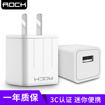 

Лок (из ROCK) зарядное устройство Apple, порт подходит для зарядки головного телефона iPhone7 / 6 / 5s Samsung проса Meizu Huawei белой пластина 1A Т1
