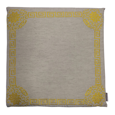 

Nobildonna Linen Lotus Pattern Embroidery 43433cm Square Chinese Style Meditation Cushion Chair Pads Tatami Floor Cushions