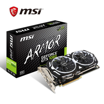 

Видеокарта MSI MSX GTX 1060 ARMOR 3G OC 192BIT PCI-E 3.0