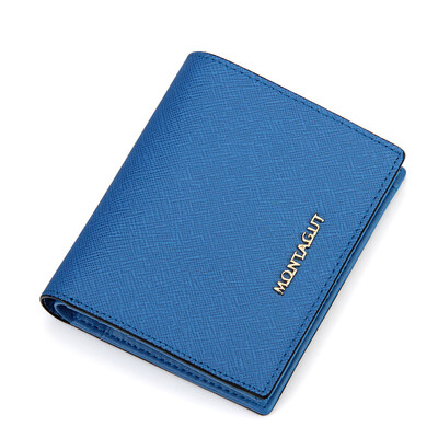 

Montagut MONTAGUT wallet female short paragraph small fresh folding thin section simple mini wallet leather Korean version of the tide R74220116118 mysterious purple
