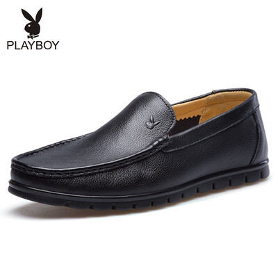 

Playboy Men's Set Бизнес Повседневная кожаная обувь Англия Круглая обувь Обувь Обувь 7AW509096D01 Black 43