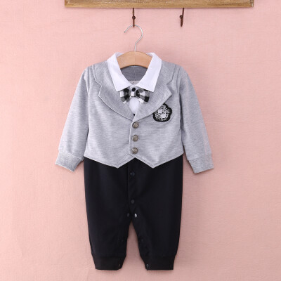 

Toddler Baby Boy Gentleman Romper Jumpsuit Bodysuit Clothes Outfit Suits 0-24Mon