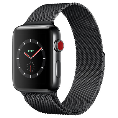 

Apple Watch Series 3 Smart Watch (GPS + сотовая сеть 42 мм Deep Space Black Milanese Strap MR242CH / A)