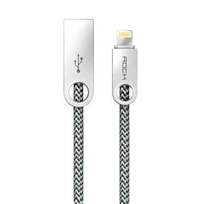 

Lightning кабель для зарядки и передачи данных ROCK для устройств Apple 1м желтый