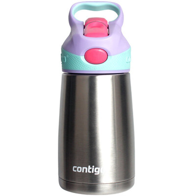 

【Jingdong Supermarket】 contigo children's stainless steel insulation straw cup vacuum insulation cup 300ML purple HBC-STR027