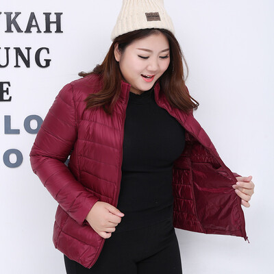 

2017 autumn and winter new thin Slim women's down jacket  6XL women's jacket