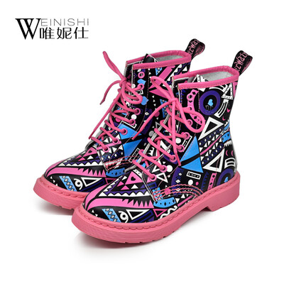 

Persun good quality boot winter balck pebbling patent leather short boots causl style women boots