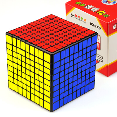 

Jingdong Supermarket 9th-order magic cube high-speed screwing smooth 9-step spring adjustable color box puzzle decompression toys donated stickers shipping Free shipping black