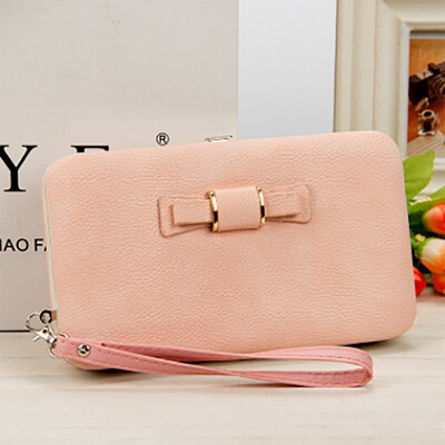 

The new Korean version of the wallet in the long section of the phone bag bowknot lunch box female wave
