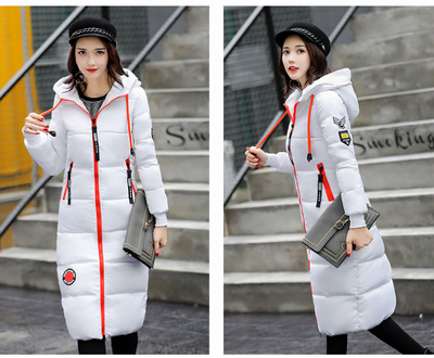 

2017 winter new Korean version of the Slim plus knees thick hooded long paragraph cotton cotton down jacket cotton jacket jacket