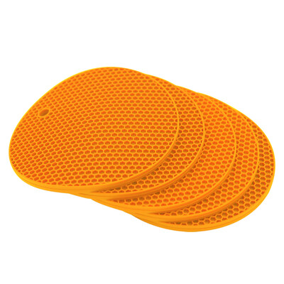 

Круглый силиконовый держатель для горшка Trivet Mat Coaster Placemat Hot Pad, нескользящий гибкий прочный термостойкий изолированн