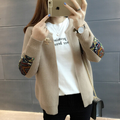 

sustory women 2017 autumn and winter Korean version of the cardigan sweater sweater loose sweater sweater outside the sweater shirt SRSU116 yellow all