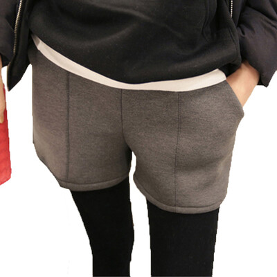 

2017 new Slim skirt pants space cotton fake two fluffy shorts backing