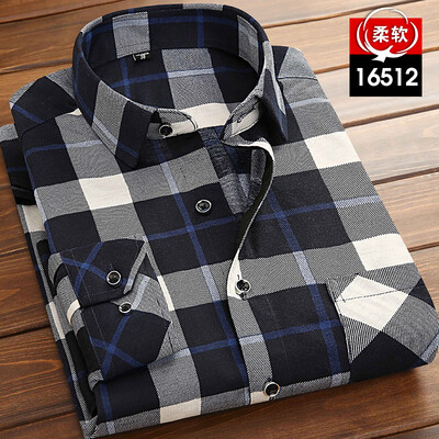 

Business Casual Fashion Men Long Sleeve Shirt Spring Autumn Silm Fit Stitching Color Cotton
