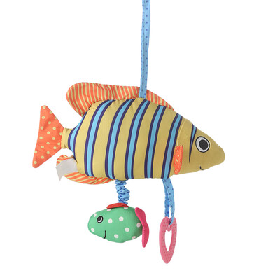 

Jin Yang creative GA Creatives baby hanging bell plush puzzle trolley soothing toy vibration hanging pet doll doll small yellow croaker 30cm