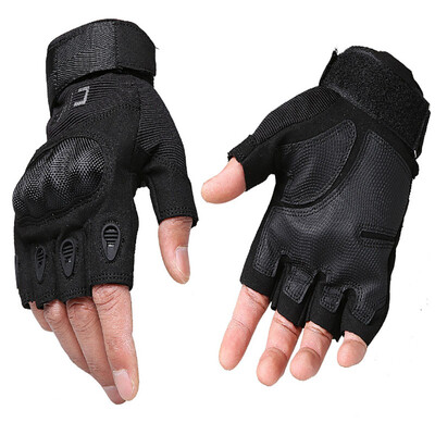 

Outdoor tactical gloves semi - finger gloves anti - skid anti - cut gloves