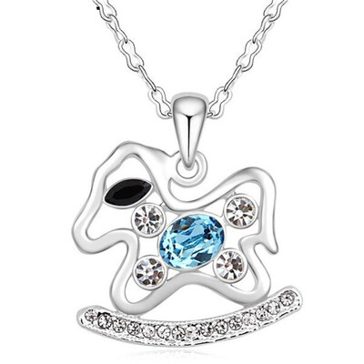 

Austria Crystal Pendant Necklaces Animal White Gold Color Women Party Gift High Quality Fashion Jewelry 17900