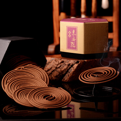 

Taiwan Fushan Xiangtang Natural Huian Agarwood Fragrant incense Buddha incense Household incense can be used in the incense burner 35H Hui An agarwood incense coil 40 pieces