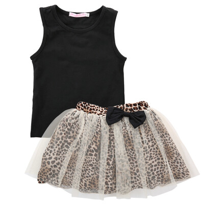 

2PCS Toddler Kids Baby Girls Outfits T-shirt TopsTutu Skirt Dress Clothes Sets