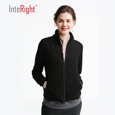 

INTERIGHT Women &39s Polar Fleece Lapel Sweater Casual Jacket