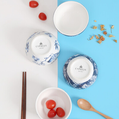 

A Ting керамическая чаша 4 куска китайский ветер матовый глазурь домашних вареный рис бело - голубым шаром