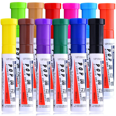 

BAOKE BAOKE MK830-30 POP Mark Pen Pen Set Poster Advertising Brush Color Mark Pen 30mm 12 Colors