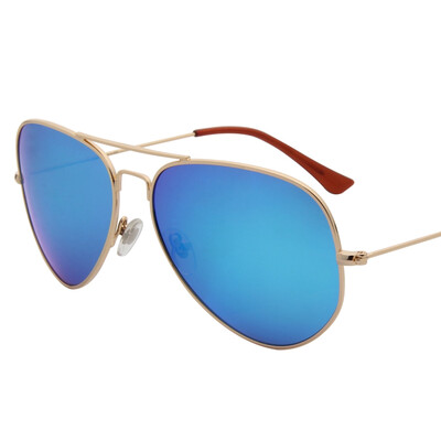

Love Lian (LianSan) Polarized Sunglasses Men's classic frog mirror driver sunglasses 3025 gold frame ice blue film 62mm