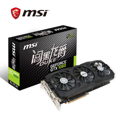 

MSI GTX 1060 ARMOR 3G OC 192BIT PCI-E 30 graphics card