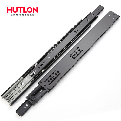 

Hutlon Drawer Rail Slider Damping Slideway Cabinet Three Section Track Rail Chute Mute Thicken Black DS-380-14