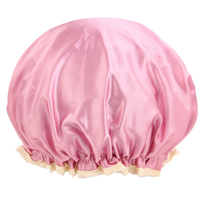 

UPLUS double thickening multi-functional satin waterproof shower cap cherry powder shampoo cap oil cap shower cap waterproof hair set kitchen fume hood