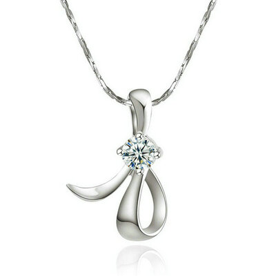 

Yoursfs® 18K White Gold Plated Classical Bow Tie Pandent Necklaces Use Austrian Crystal Fashion Jewelry