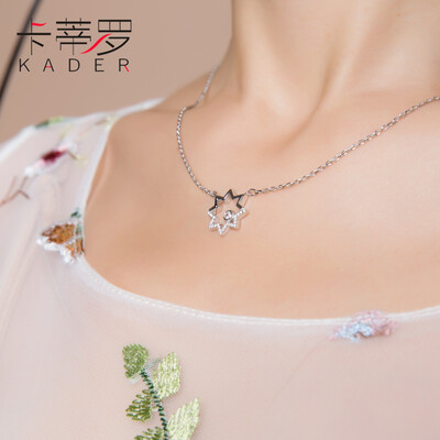 

Katie Luo 925 silver necklace ladies five-pointed star pendant simple Japanese and Korean clavicle chain birthday gift